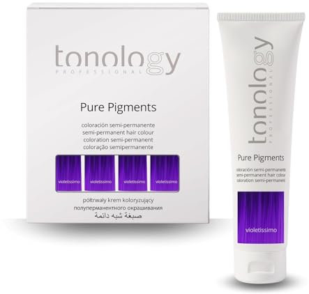 Tonology Pure Pigment Violetissimo | Tinte Semipermanente sin Amoniaco, Tinte Fantasía, Mascarilla, Aporta Nutrición y Brillo, Violeta - 1 Unidad 100ml