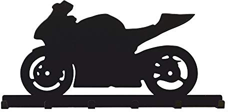 Bentatec Schlüsselbrett Motorrad Rennmaschine Optik schwarz Garderobe Schlüsselleiste Hakenleiste