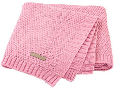 Odot Babydecke Mädchen Jungen, Babydecken 80 x 100 cm Strickdecke Weich und Atmungsaktiv, Kuscheldecke für Badetuch, Kinderdecke Neugeborene Geschenke