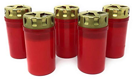F.A.Dumont 3 Day Cemetery Candle Red Pack of 5