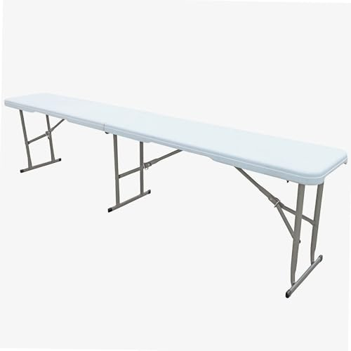 WERKA PRO Klappbank 182 x 28 x 43 cm | Polyethylen, Stahl, vielseitig, langlebig, faltbar, für Garten und Außenbereich, Innen, Tragegriff, max. Belastung 240 kg