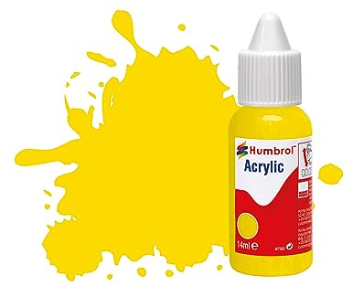 Humbrol No.69 Yellow - Gloss Acrylic Paint 14ml DB0069