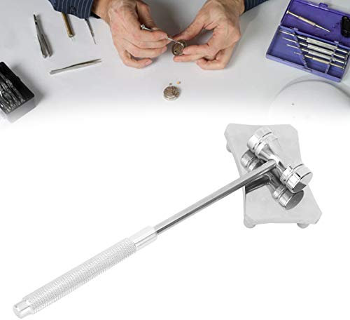 Marteau Multifonctionnel à Double Tête en Acier, Poignée Antidérapante, Outil à Main pour Horloger et Bricolage, Compact et Léger pour Réparations Précises