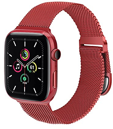 ASOTC Metallarmband, kompatibel mit Apple Watch-Armbändern 38 mm, 40 mm, 41 mm, 42 mm, 44 mm, 45 mm, 46 mm, 49 mm, Ultra 2/1, magnetisches Milanaise-Netz-Edelstahlband für
