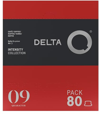 Delta Q 80 Capsules de Café Qharacter, Intensité 9