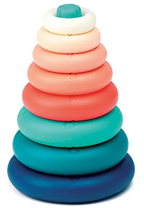 Ludi - Pyramide - Jeux d'éveil - Jeu d'empilement en Plastique Souple - Développe la motricité Fine - Dès 10 Mois