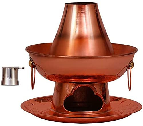 Chinesischer Alter Peking Hot Pot, verdickter Messing Chinesischer Hot Pot und mongolischer Hammelheißton, geeignet für das Abendessen in Familienfamilien,28cm