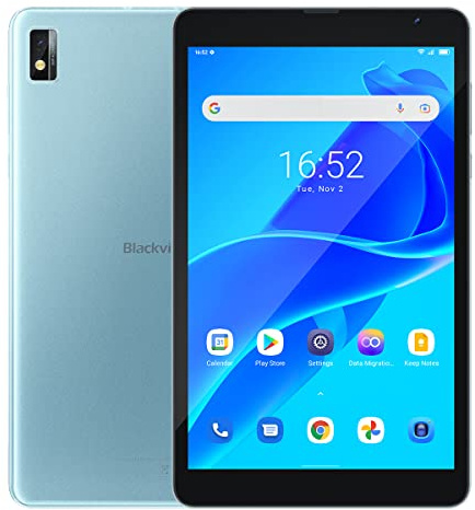Blackview Tab 6 - Tablette Tactile Hybride Téléphone, Liseuse - Dual Sim 4G - Écran de 8“ - Mémoire Interne 32 Go Extensible à 128 Go - Caméras 5MP, 2MP - WiFi, Bluetooth - Batterie 5580mAh - Bleu