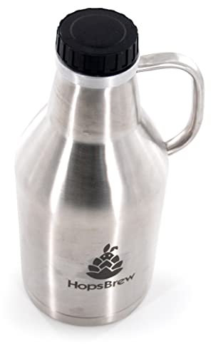 HopsBrew Bierzüchter aus isoliertem Stahl, 2 l, silberfarben