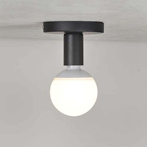 Lampada da soffitto vintage Edison portalampada E27 retro supporto lampada da soffitto in metallo base lampada a vite in ferro nero per cucina, camera da letto, corridoio, soggiorno