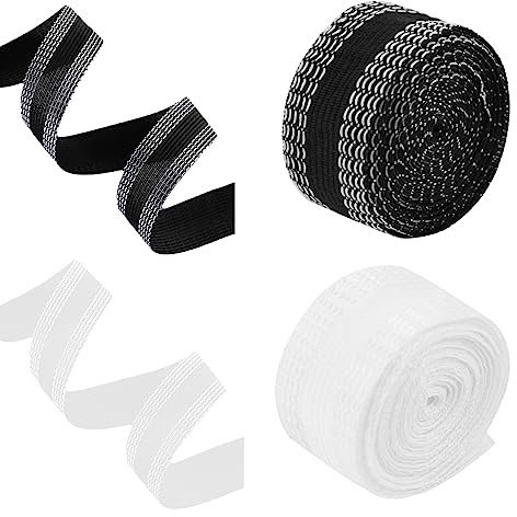 QincLing 2 Rollen Kleidung Aufbügeln Kleidung Klebeband Selbstklebende Saumband Universell Selbstklebend Kleiderzieh-Seitenaufkleber Polyester No Sew Saumband Waschbar mit Einer Herrscher, 2 Farben