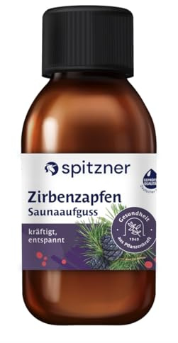 spitzner Saunaaufguss Zirbenzapfen 125 ml – holzig-würziger Duft der alpinen Zirbe