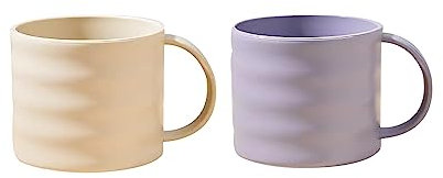 Tazza da tè Tazze Tazze da caffè in plastica isolanti Set di tazze in porcellana Grandi tazze da caffè for caffè Cacao Latte Microonde e lavabili in lavastoviglie Tazze Colazione ( Color : Set1 )