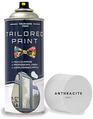 Tailored Paint Upvc Window & Door Aerosol Spray Paint For Facia Boards Windows Doors Garage Roller Doors Spouting Guttering - No Primer Needed - Satin x2 Can
