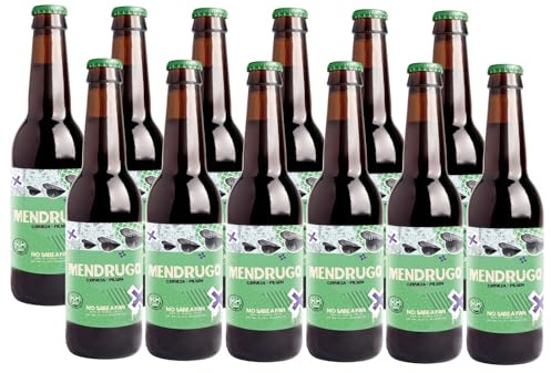 Pack Cerveza Artesana Sin Desperdicio Sr. Mendrugo 100% Natural - 12 Cervezas Artesanales Pilsen sin filtrar 33cl elaboradas con pan - Sabor Único Suave y Original - Ideal para Regalo