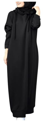 Damen Kleid Muslimisches Einteiliges Gebetskleid für Damen Abaya Kleid Islamischer Naher Osten Dubai Türkei Maxi Abaya Kaftan mit Hijab Kleid Robe Ramadan Lang Gebetskleid