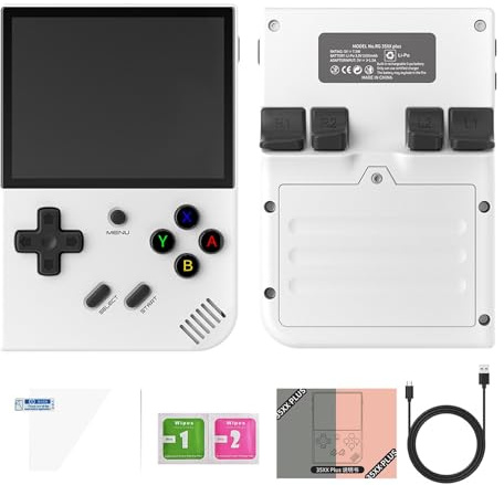 RG35XX Plus, console di gioco portatile e ricaricabile, open source Ips retrò, console di gioco retrò open source ricaricabile, lettore di giochi WiFi con schermo IP da 3,5 pollici, per ragazze e