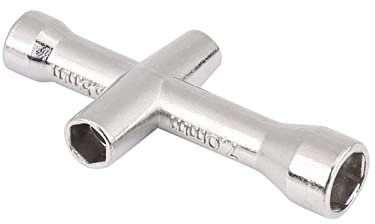 WGFOIP Strumento di Manutenzione con Chiave a Croce Robusta, Solida, Portatile e Durevole da 4 Mm, 5 Mm, 5,5 Mm e 7 Mm per Modellini di Auto RC