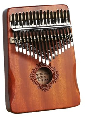 17 Key Kalimba Professional Thumb Piano Veneer Mahogany Circular Kalimba 17 Key Finger Piano Beginners Instrument Daumenklavier(17 Key khaki-01)