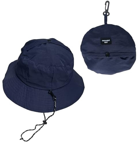 HIQIU Verstellbarer Regenhut Herren Wasserdicht Fischerhut Damen Anglerhut Bucket Hat - Sommer Sonnenhut Faltbar Tragbar Outdoor Wanderhut