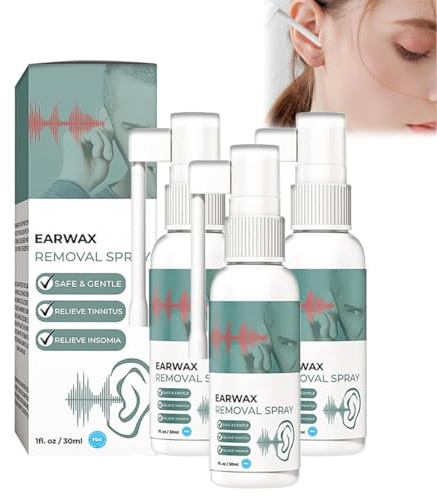 Rietoiu 30ml Ohrenreiniger, Tinnitus Spray, Earwax Removal Spray, 3 Pcs