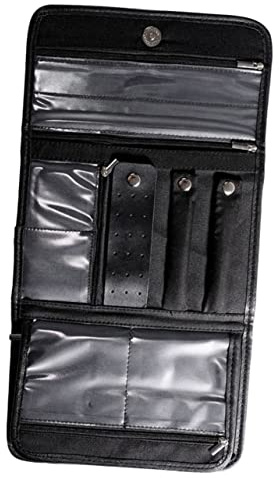 BUGUUYO Bolsa De Almacenamiento Para Joyas Multifunción Con Bolsillos Rollo Portátil Plegable De Pu Resistente Para Viajes Organizador De Anillos Pulseras y Pendientes Para Negocios y Acti