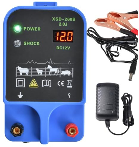 Elektrozaungerät 230v Elektrozaun Elektrischer Weidezaun Chargeur de clôture électrique, 2 joules / 10.5k V - stromzaun Weidezaun Elektrozaungerätgartenzaun für Rinder pferde Pony Hund Katze Schaf