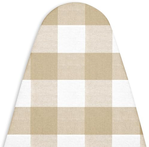 Encasa XO Ironing Board Cover and Pad 54x15 - 4mm Felt Large Iron Board Cover with Padding, Stain-Safe Dye, Non Slip, Elastic Bungee Cord Tightening, Heat Resistant Buffalo Beige