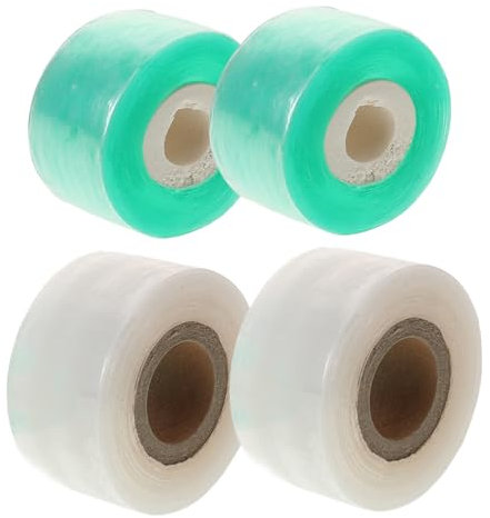 HOMSFOU 4 Rollen Veredelungsband PVC Dehnbares Luftdichtes Pflanzenreparaturband für Obstbäume und Zierbäume Langlebiges Gartenbastelband Multifunktionales Pfropfband für Veredelung