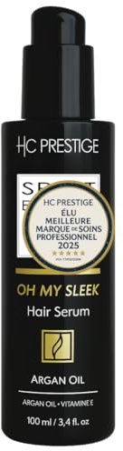 HC Prestige Oh My Sleek – Haarserum mit Arganöl aus Marokko – Anti-Frisottis, reparierend, ohne Sulfate – Leave-In natürliches Haar für trockenes, beschädigtes oder gefärbtes Haar – hergestellt in