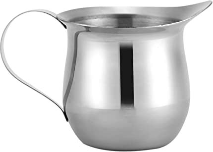 Grcfumo Milk Frothing Pitcher, Stainless Steel Milk Frothing Cup, Milk Frothing Jug for Home, Kitchen Use (240ml / 8oz)