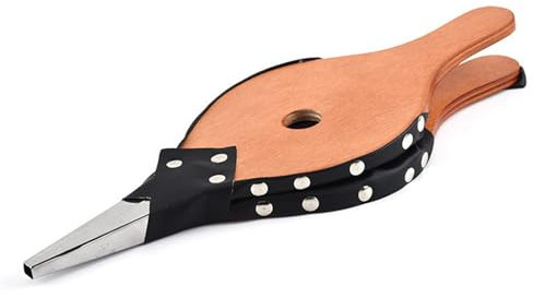 yoakaiax Fireplace Bellows 5.4 x 15 Large Wood Air Blower Cast Nozzle for Outdoor Camping BBQ Grill, Hand Bellow Pump Pit Barbeque Fire Tools Accessories A