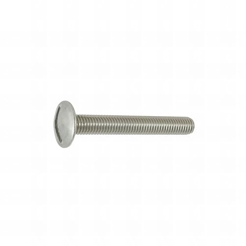 40 Boulons Poeliers à Tête Bombée Large Inox A2 6 X 60