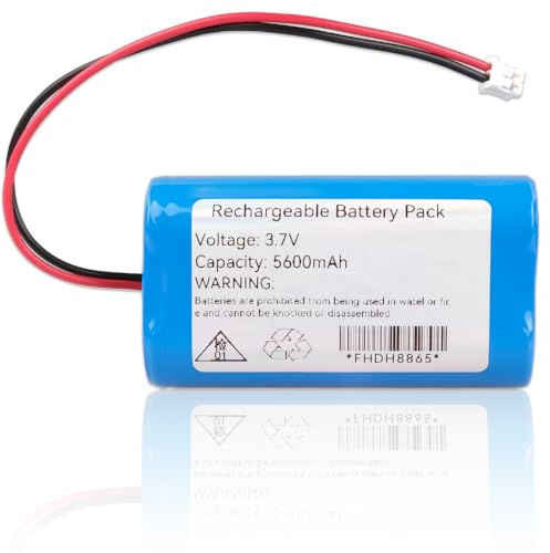 3,7 V 5 600 mAh uppladdningsbart batteripaket med JST-PH 2.0-stift 2P, litiumbatteri för elektronikleksaker, belysning, enheter, DVD-spelare, Bluetooth-högtalare, RC-lastbil, båt, bil