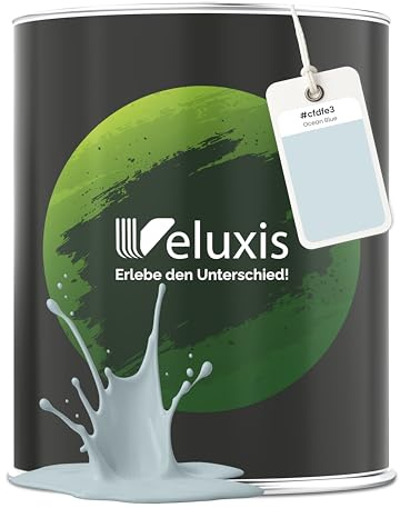 Veluxis Wandfarbe Hellblau Grau matt 1 L – Ocean Blue