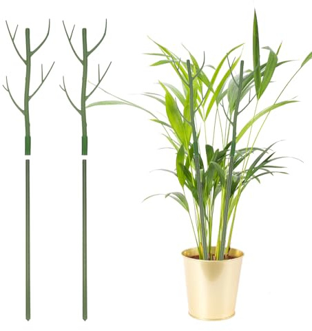 QUARKZMAN 2 Pezzi Supporti per Piante, 27.5 Strutture di Sostegno per Rami E Steli di Piante da Giardino Supporti per Piante da Vaso Monstera, Verde