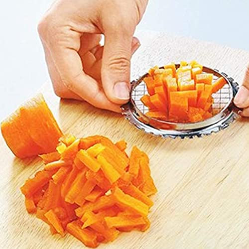Tbest Cortador de Picador de Huevo Herramientas de Corte de Acero Inoxidable para Huevo, Plátano, Hongo, Fresas - para Preparación de Comidas Caseras -8.5 * 8.5 Cm