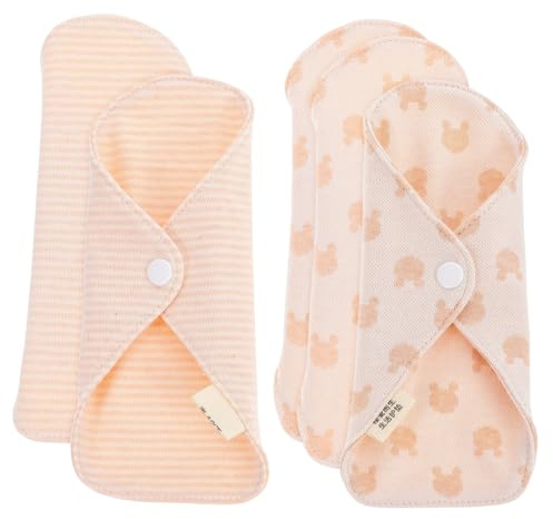Serviettes Hygiéniques Réutilisables 5 Pièces Coton pour Femmes | Lavables et Pliables, Usage Voyage et Période Post-partum, Format Portable, Lot de 5 Style Aléatoire