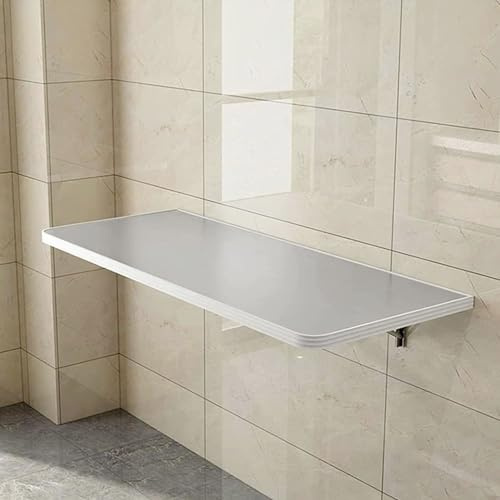 Folding Wall Table - Stainless Steel, Space-Saving Breakfast Bar & Computer Desk, Wall-Mounted Foldable Table for Efficient Living