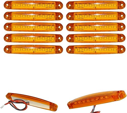 Formplas 10x 9 SMD LED Begrenzungsleuchten Gelb 12V 24V Positionsleuchten LKW Anhänger E-Prüf