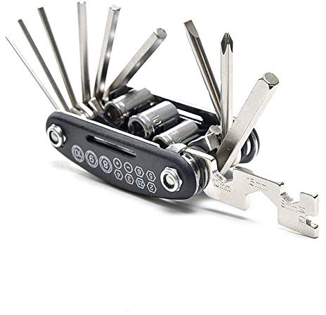 16 in 1 Bike Multitool, Portable Multi-Functional Road Bike Tools Emergency Maintenance Repair Cycling Mountain Bike Multitools For Bicycle Mountain Bike and Road Bike