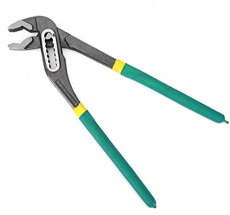 Pumpenzangen, 45 # Stahl-Feder- und Nutzangen-Set, strapazierfähig, verstellbare Kanalverriegelungen, Zangenschlüssel für Rohrrohr, Schraubenmutter, Schnittstelle (30,5 cm)