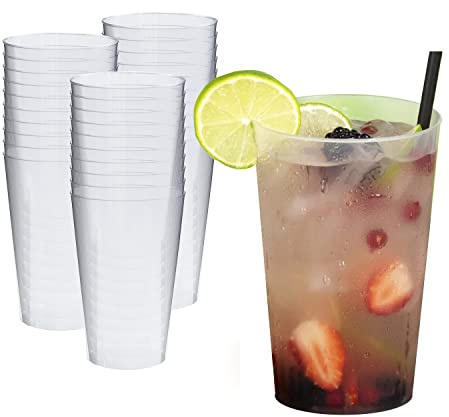 Silverkitchen 30x Partybecher 500ml - Wiederverwendbare Trinkbecher aus Hartplastik Made In Germany