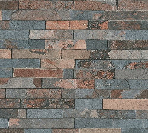 Profhome Natur Tapete 355823-GU Vliestapete grau braun 0,53 m x 10,05 m / 5,33 m2