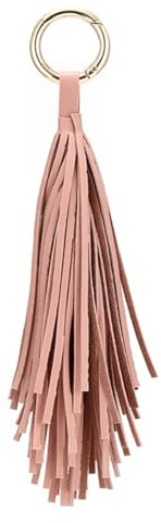 Amosfun Abaodam Rosa Leder Quaste SCHL¨¹sselbund Kreis SCHL¨¹ssel Ringe Quaste Keychain Charme Lesezeichen Quasten Handtasche Rucksack H?ngen Anh?nger Decor f¨¹r Frauen Geldb?RSE Dekorationen