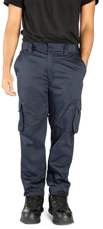 Security Lines Men's Kronos Multibolsillos Work Pants/Pantalones de Seguridad con Cremallera YKK Pantalones elásticos tamaño de Cintura - 34 a 60 (Azul, 36)