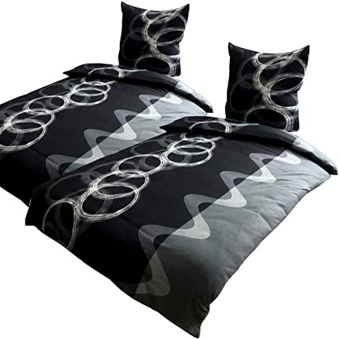 Leonado Vicenti Winter Bettwäsche 155x220 Thermofleece Flauschig Garnitur Set Bettbezug Schlafzimmer 4 TLG