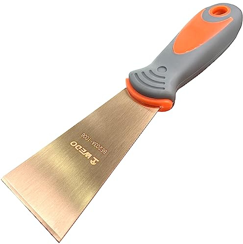 WEDO Profi Malerspachtel 65mm,Berylliumkupfer,Malerwerkzeuge,Gesamtlänge 203mm,Nicht magnetisch,BAM & FM Zertifiziert,DIN Norm,Sicherheitsspachtel,Spachtel für Trockenbau,Gips & Farbschaber