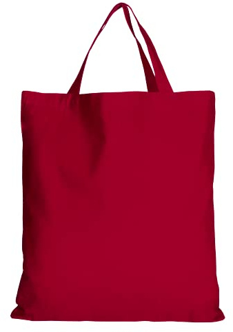 TEXXILLA 1er | 5er | 15er | 50er Pack Baumwolltasche - 28 Farben | mit zwei kurzen Henkeln | 38x42cm | Jutebeutel | Einkaufstasche | unbedruckt