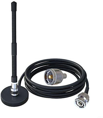 CB-Antenne, 27 MHz, weiche Peitsche mit Magnetfuß, RG58 BNC-Verlängerungskabel, PL259, Anschluss an Auto-Mobilfunk, CB-Radio